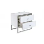 KFG104 Тумба с 2-мя ящиками белая/хром 60*40*58см от ImperiumLoft