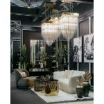 Люстра потолочная из стекла (золото) от ImperiumLoft