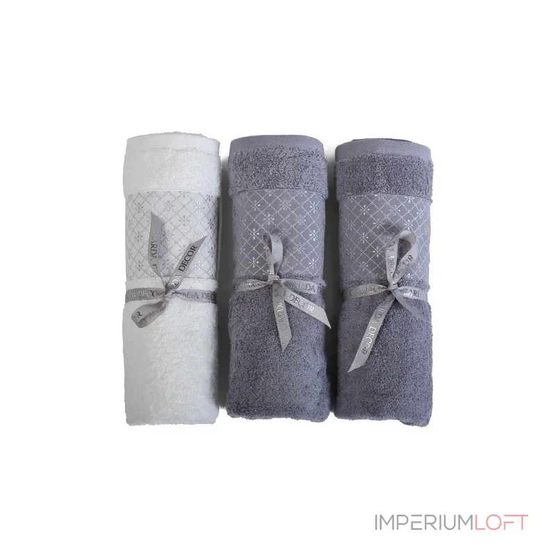 Полотенце махровое 50*90 Венера серое от ImperiumLoft Полотенце махровое 50*90 Венера серое от ImperiumLoft