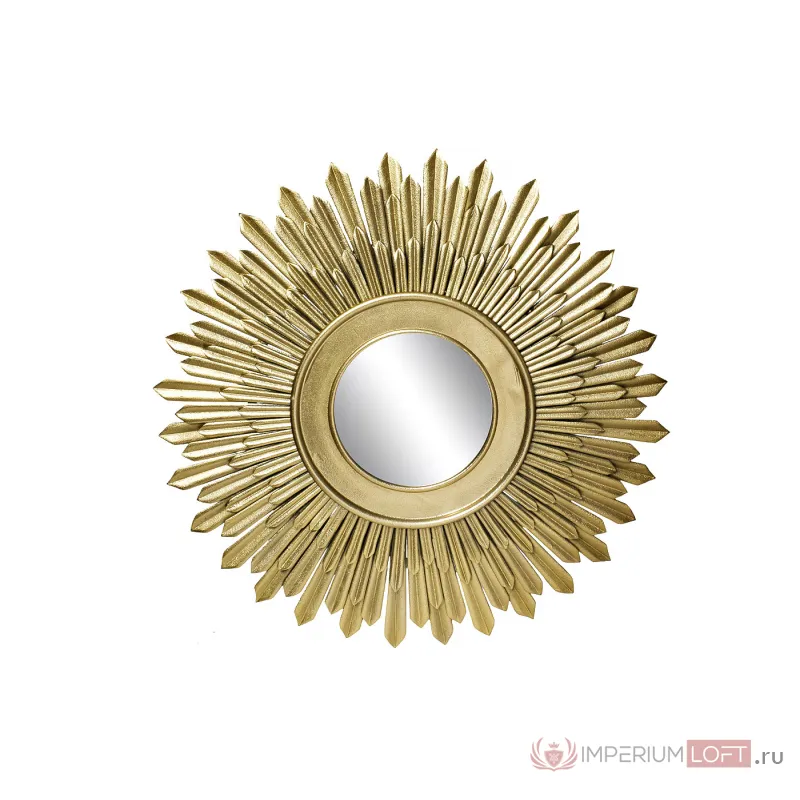 94PR-21904 Зеркало декоративное Солнце цвет золото d70см от ImperiumLoft