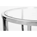 Столик журнальный круглый серебряный 13RXET4037-SILVER