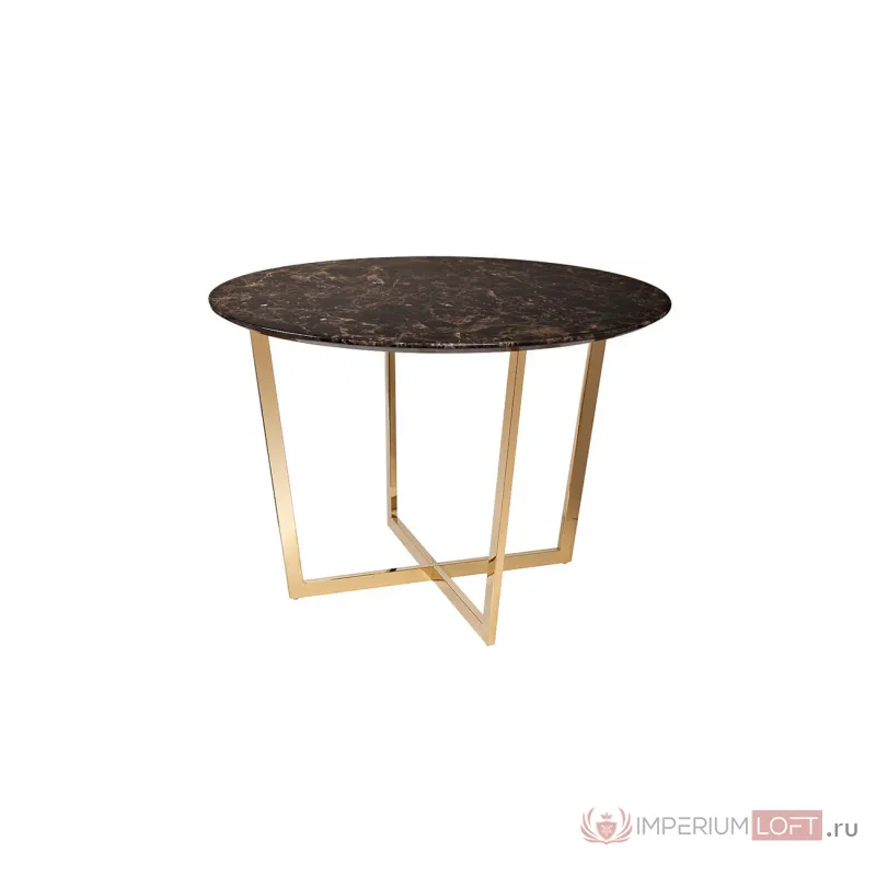 Стол обеденный круглый коричневый (искусственный мрамор) 33FS-DT3022-PG от ImperiumLoft