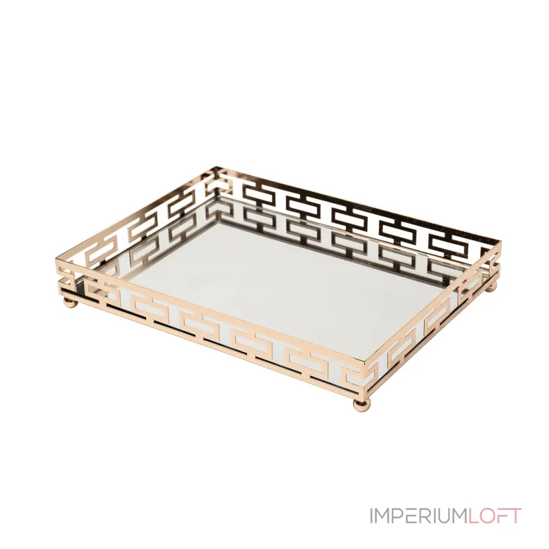 Поднос прямоугольный зеркальный/золото