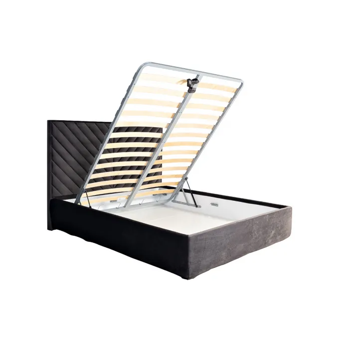 Кровать Milano Basic c подъем.мех.велюр серый Riv96 173*220*125 от ImperiumLoft