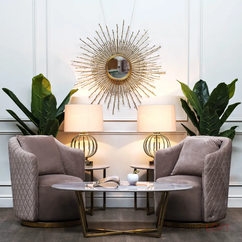 Стол журнальный овальный (искусственный мрамор) 30B-855-1 от ImperiumLoft