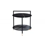 30B-871 BL Стол журнальный d55*60cм с полкой, черный от ImperiumLoft