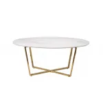 Стол журнальный овальный (искусственный мрамор) 30B-855-1 от ImperiumLoft