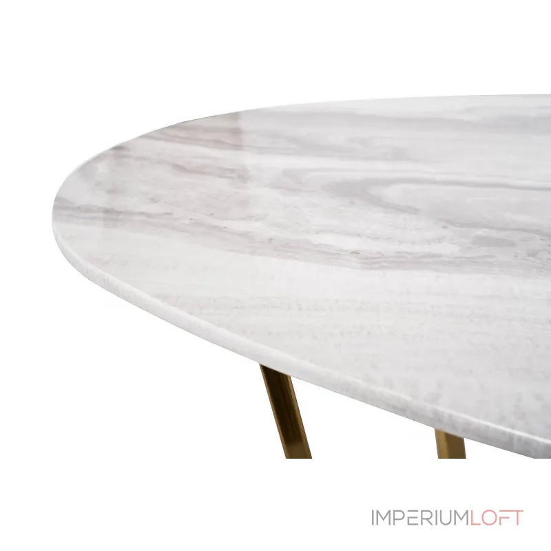 Стол журнальный овальный (искусственный мрамор) 30B-855-1 от ImperiumLoft