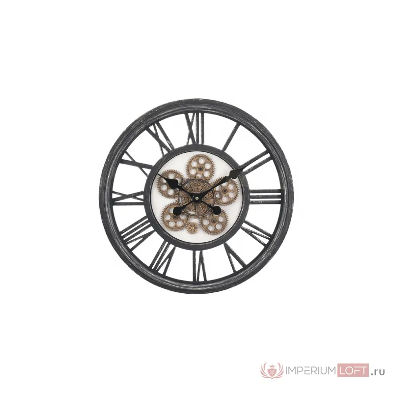 KL5000110 Часы настенные, черный антик, движущиеся части d50см от ImperiumLoft