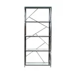 GY-SH8711BL Стеллаж стекло прозр/темн.хром 80*35*180см от ImperiumLoft