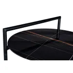 30B-871 BL Стол журнальный d55*60cм с полкой, черный от ImperiumLoft