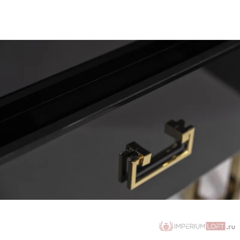 KFG059 Тумба c 2-мя ящиками черная/золото 55*40*58см от ImperiumLoft