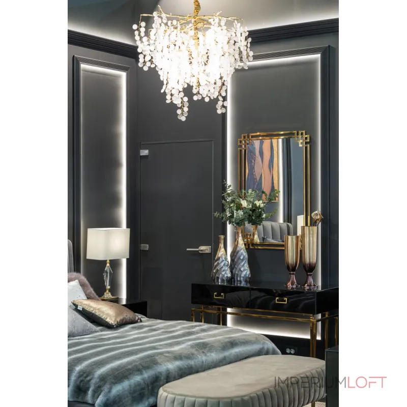 Зеркало прямоугольное в золотой раме KFE1270