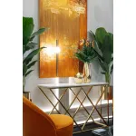 Консоль искусственный белый мрамор/мат.золото 47ED-CST026GOLD от ImperiumLoft