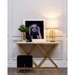 Консоль искусственный белый мрамор/мат.золото 47ED-CST026GOLD от ImperiumLoft