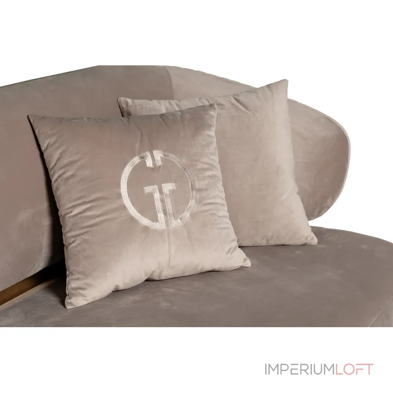 Диван Glarus трехместный велюровый серый от ImperiumLoft Диван Glarus трехместный велюровый серый от ImperiumLoft