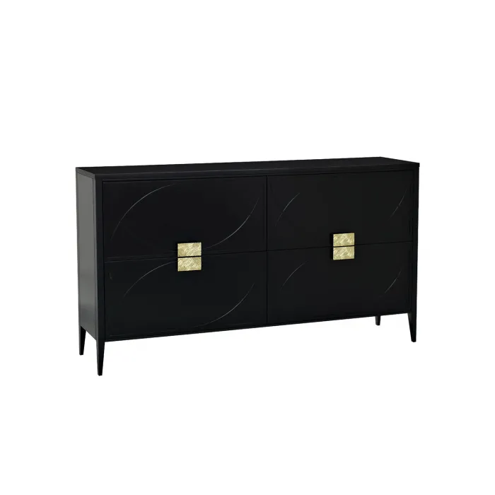 98BP-GD01KOMD-CHERN Комод черный 160*90*40см от ImperiumLoft