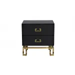 KFG059 Тумба c 2-мя ящиками черная/золото 55*40*58см от ImperiumLoft