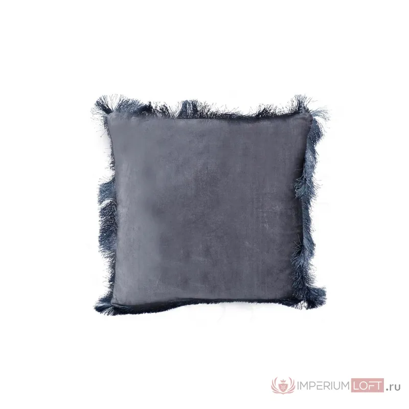 Подушка декоративная с бахромой синяя 70SW-28051 от ImperiumLoft