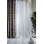 121GD-TON07-PORT SER Портьера MODENA серебряная 275*260см от ImperiumLoft