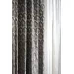 121GD-TON07-PORT SER Портьера MODENA серебряная 275*260см от ImperiumLoft
