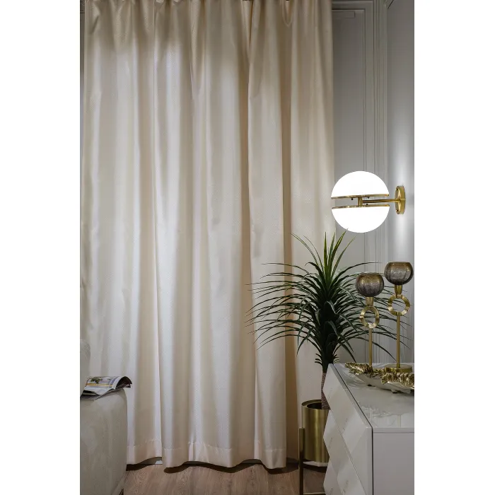 121GD-BEL01-PORT BEG Портьера BELLINI бежевая 275*260см от ImperiumLoft