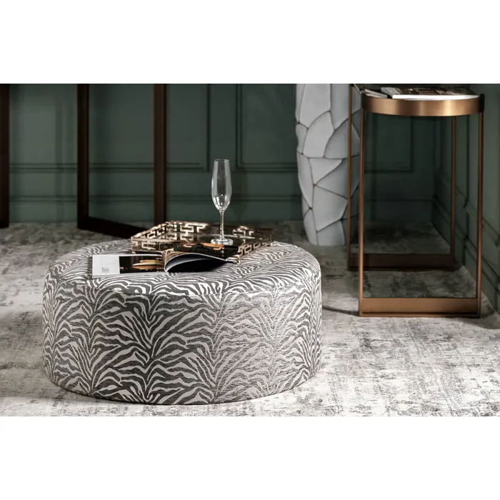 Пуф круглый Murano жаккард бежевый от ImperiumLoft