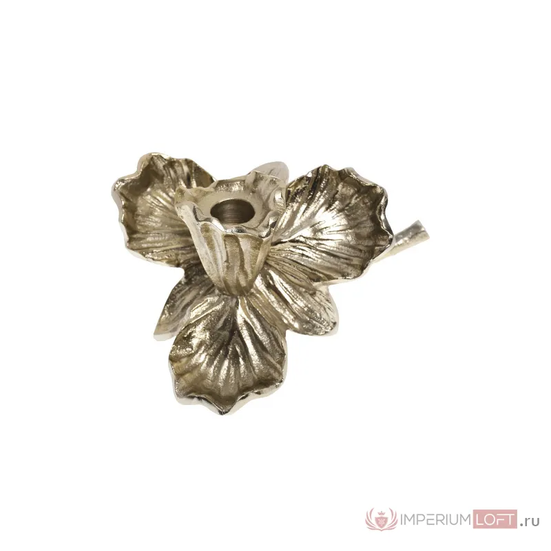 71PN-1894 Подсвечник Орхидея металл. цвет шампань 25*22*13см от ImperiumLoft