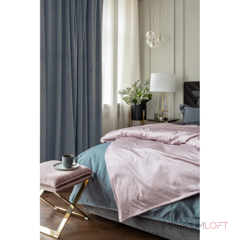 Портьера широкая с подкладом сшивная серая Riviera-91 260см от ImperiumLoft Портьера широкая с подкладом сшивная серая Riviera-91 260см от ImperiumLoft