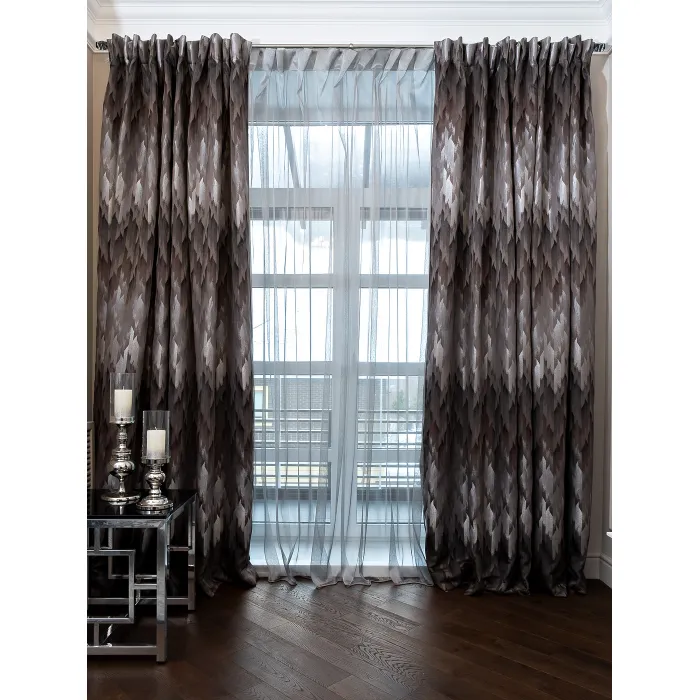 Портьера CASCADA 275х260см серая от ImperiumLoft