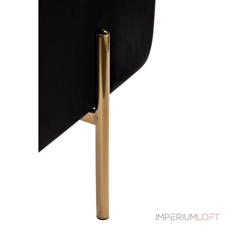 Пуф велюровый черный/золото от ImperiumLoft Пуф велюровый черный/золото от ImperiumLoft