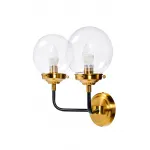 K2KG0521W-2 Бра Simple M латунь, стекло прозр. 32*23*h32 см от ImperiumLoft