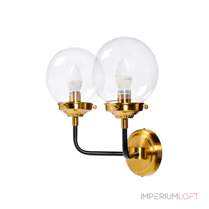 K2KG0521W-2 Бра Simple M латунь, стекло прозр. 32*23*h32 см от ImperiumLoft K2KG0521W-2 Бра Simple M латунь, стекло прозр. 32*23*h32 см от ImperiumLoft