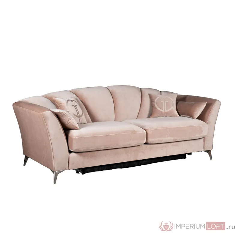 Диван Annette трехмест.раскл.велюр пыльн.роза Pad07 250*100*95см от ImperiumLoft