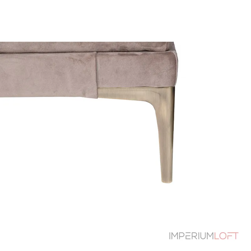 Банкетка Prima на металлических опорах серо-бежевая от ImperiumLoft