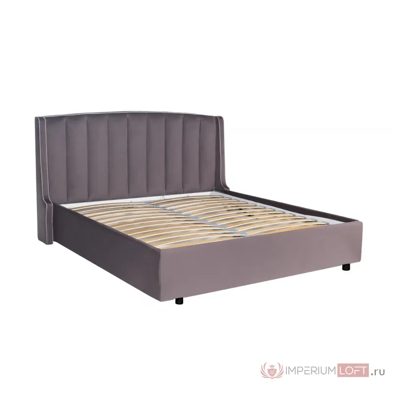 Кровать Odry c подъем.мех. велюр лилово-серый Vel19 206*220*120 от ImperiumLoft
