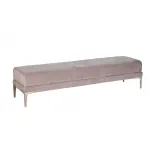 Банкетка Prima на металлических опорах серо-бежевая от ImperiumLoft