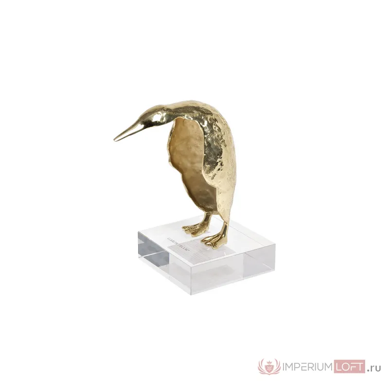 55RD4465 Декор настольный Золотой пингвин 10*10*16см от ImperiumLoft
