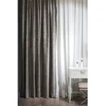121GD-TEL07-PORT SER Портьера BARI серебряная 275*260см от ImperiumLoft