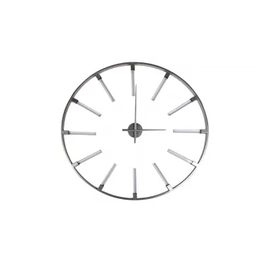 Часы настенные круглые серебристые 91см