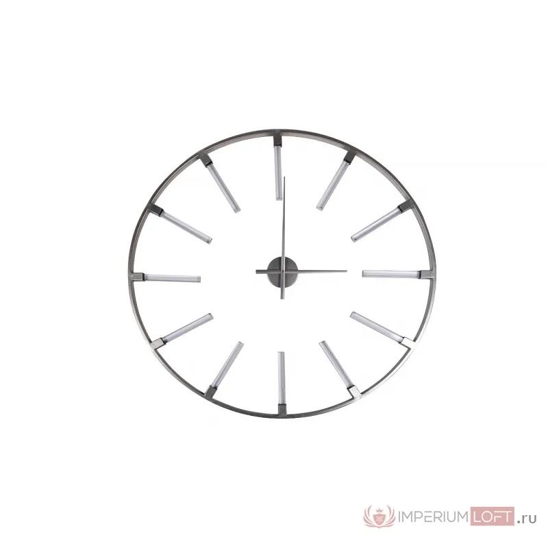 Часы настенные круглые серебристые 91см от ImperiumLoft