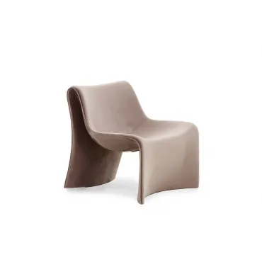 Кресло велюровое Duna светло-коричневое от ImperiumLoft