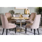 Стол обеденный Misty White белый искусственный мрамор от ImperiumLoft