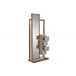 58DB-18158ZERK Тумба с зеркалом и подсветкой св.шпон 75*40*180см от ImperiumLoft