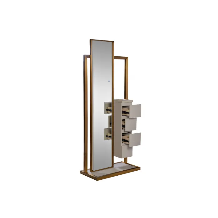 58DB-18158ZERK Тумба с зеркалом и подсветкой св.шпон 75*40*180см от ImperiumLoft