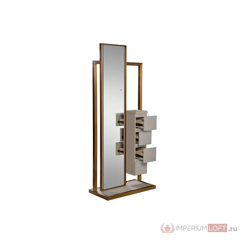 58DB-18158ZERK Тумба с зеркалом и подсветкой св.шпон 75*40*180см от ImperiumLoft