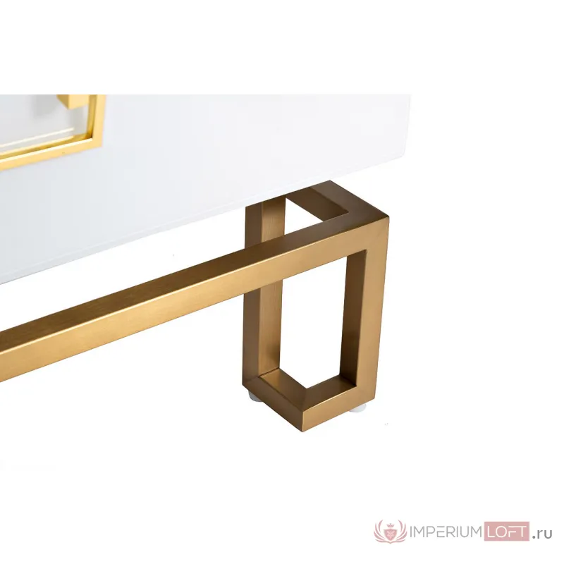 KFG085 Тумба 2 ящика белая/золото 55*40*58см от ImperiumLoft