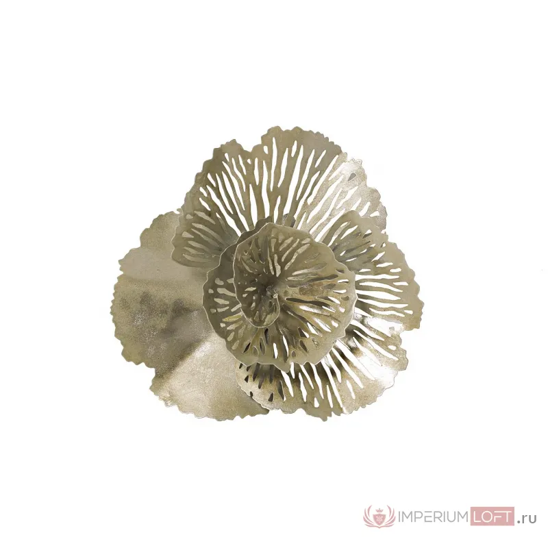 Декор настенный Цветок серебристый 37SM-1363-F1 от ImperiumLoft
