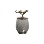 69-120163 Ваза декор.с крышкой Ягуар металл/стекло16*16*28см от ImperiumLoft
