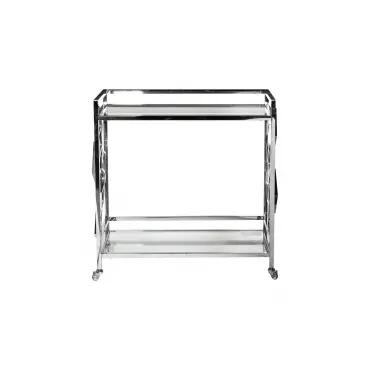 GY-CRT8164 Стол-тележка сервировочная стекло прозр/хром 80*40*83 от ImperiumLoft